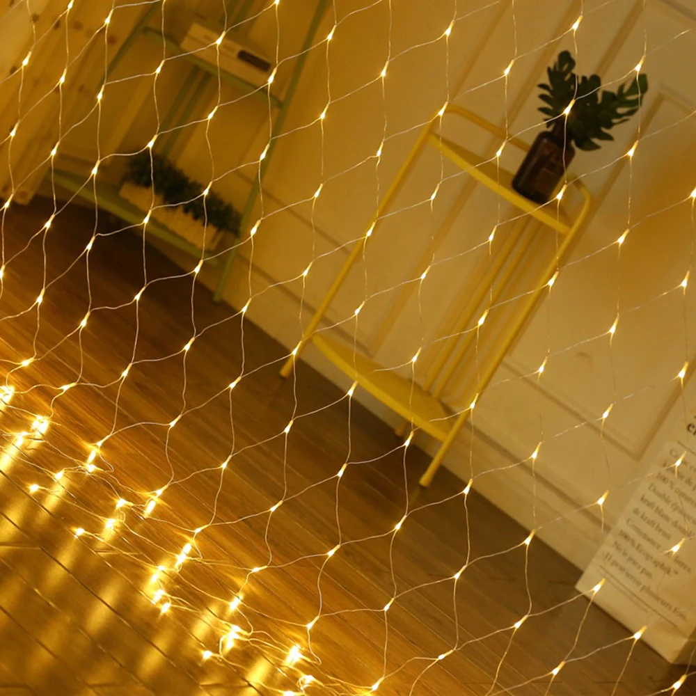 Netlike светодиодный декоративный светильник для занавесок s 3x2 200 светодиодный s Сказочный гирляндовый светильник на окно для рождества, свадьбы, праздника, светильник ing JQ