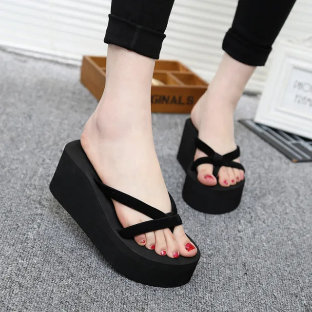 Pop Tide Platform Sandals Women High Heel Zapatillas Chinelo Shoes Nice ...