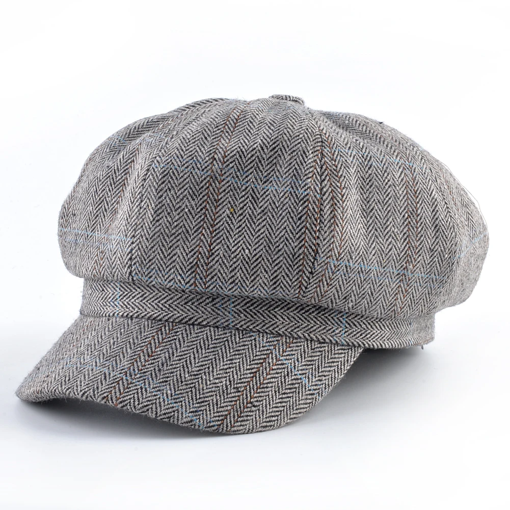 Осенняя плоская кепка для мужчин кепка газетчика для мужчин и женщин Восьмиугольные шляпы ретро унисекс зимняя винтажная шляпа в стиле Гэтсби barot femme ete