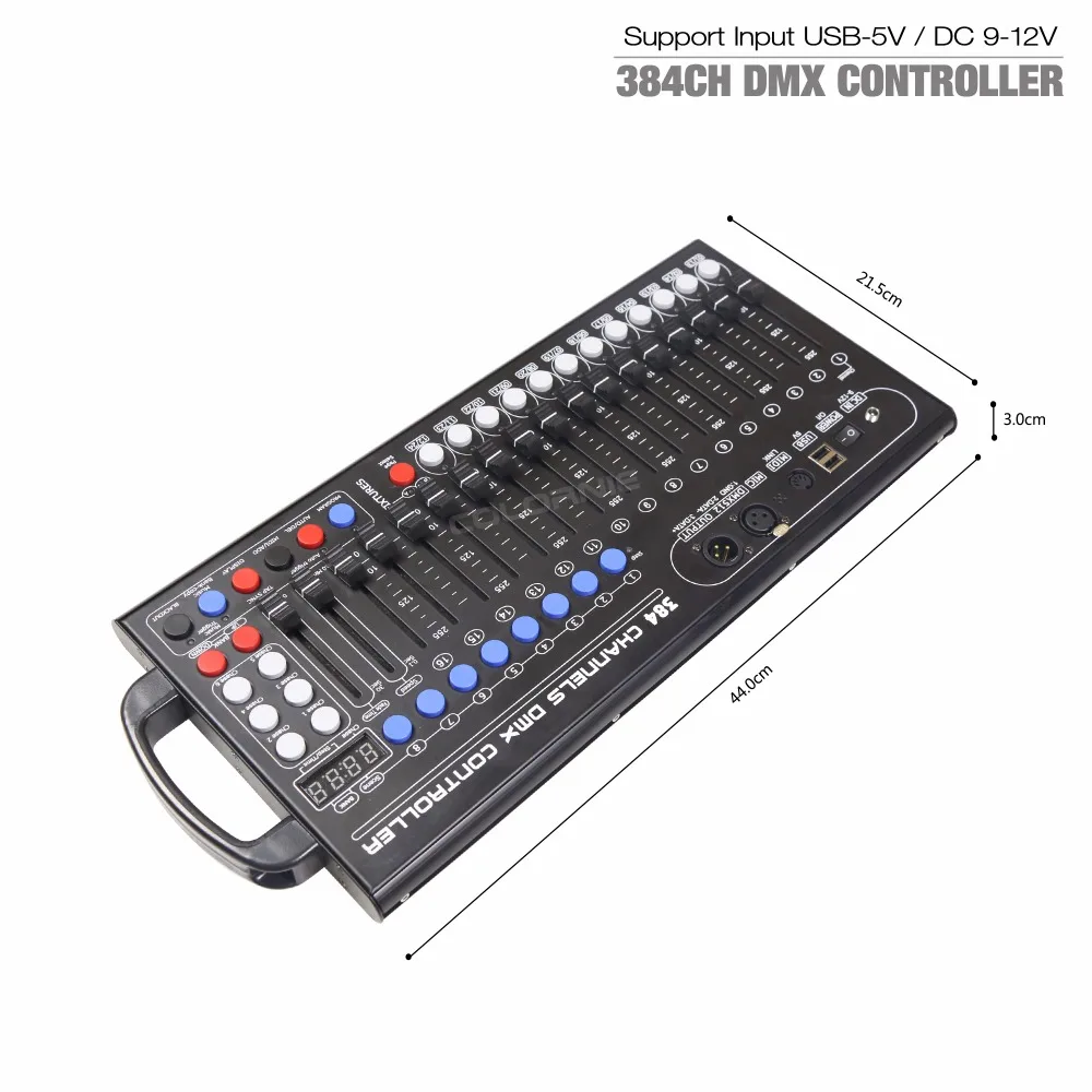 Ультра-тонкий 384ch DMX светодиодный контроллер сценического освещения контроллер движущаяся головка консоль для DJ KTV Move RGB лампа