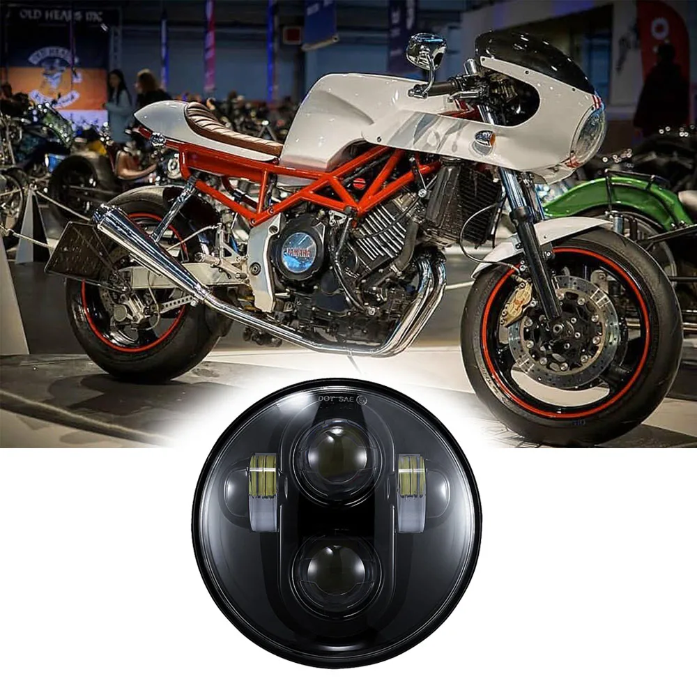 5 75 &quotсветодиодный проектор фара для Yamaha trx850 V Star XVS 250 650 950 1100 1300 3/4 &quot5 дюйма