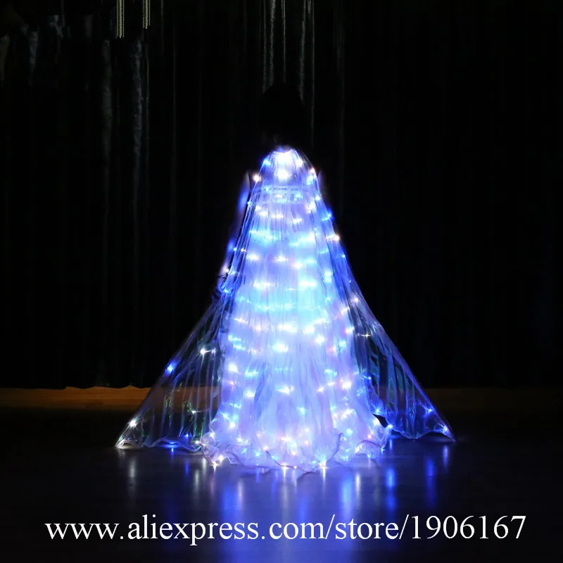 Bellydance colorful led light wings perform dress wings butterfly wears led costumes bar luminous cloak led10