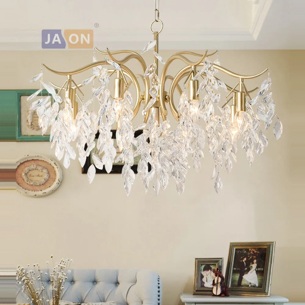 

led e14 Postmodern Iron Crystal LED Chandelier Chandelier Lighting LED Light LED Lamp For Foyer Dinning Room