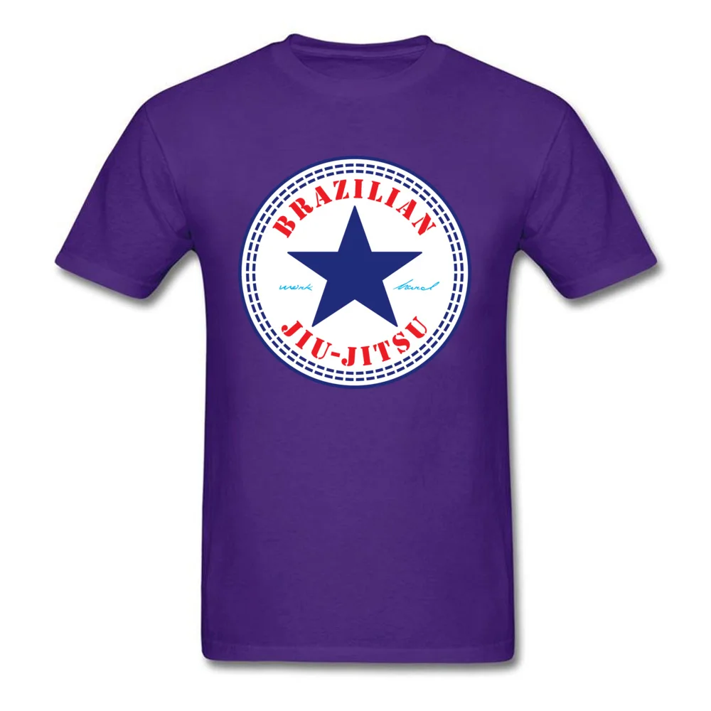 Plain Men Tshirts Crew Neck Short Sleeve Pure Cotton Brazilian Jiu Jitsu Tops Shirt Hip hop Tee-Shirt Wholesale Brazilian Jiu Jitsu purple