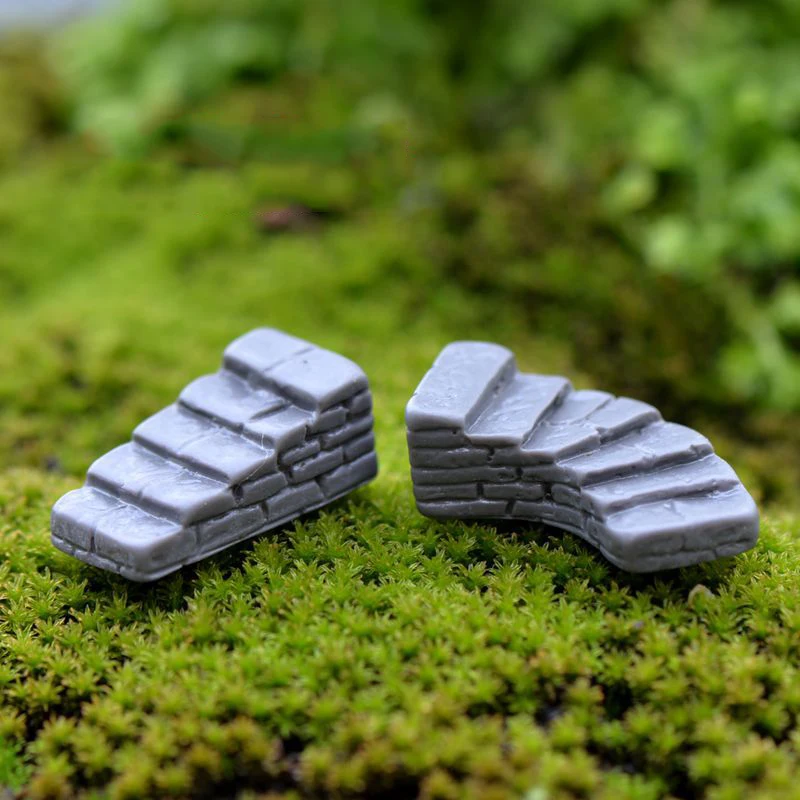 

2pcs Stone Step Path Mini Fairy Garden Home Houses Decoration Mini Craft Micro Landscaping DIY Accessories