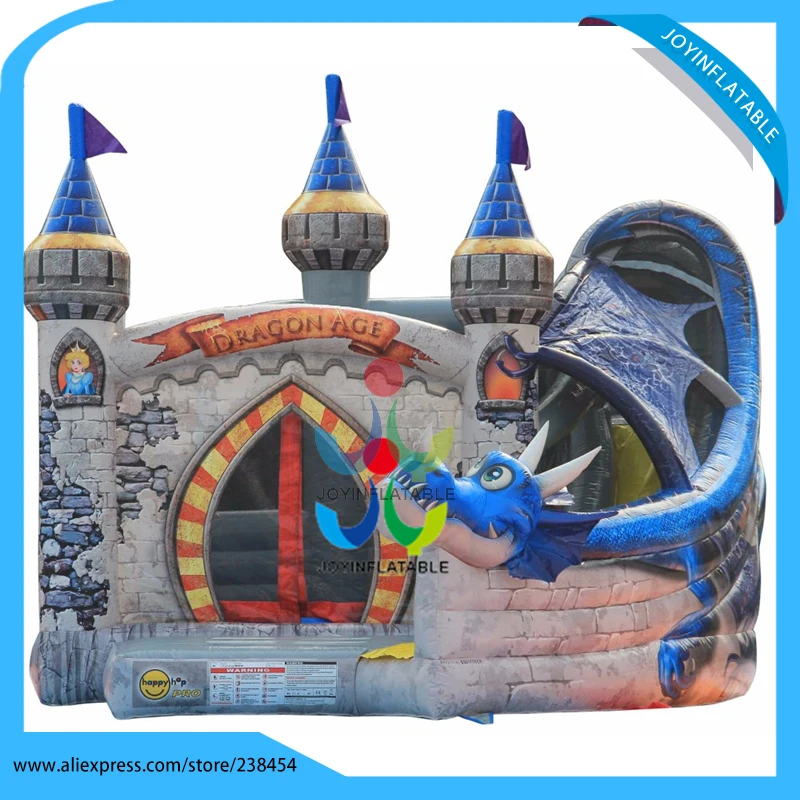 

6X5M Outdoor Inflatable Dragon Age Commercial Bouncy Castle slide for kids
