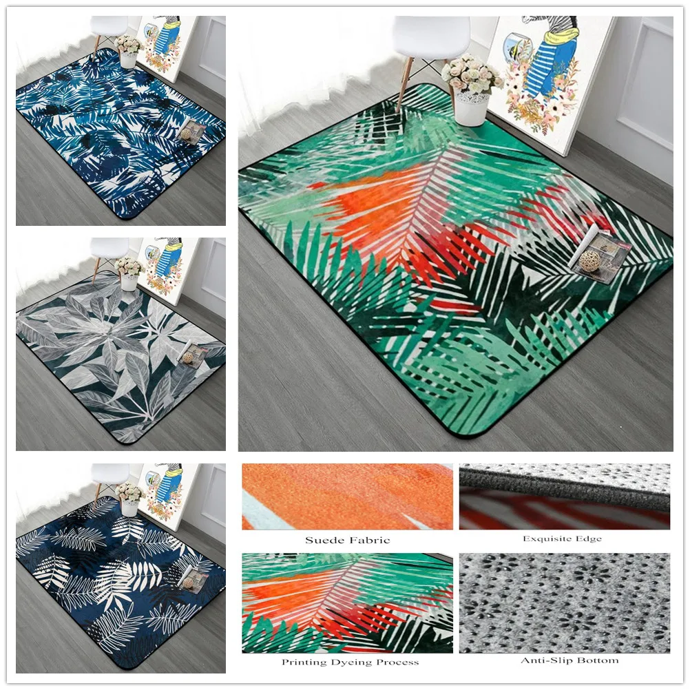 Пасторальные листья серии большие ковры для гостиной теплые мягкие коврики для спальни кабинет/Ресторан Площадь Ковер кофе ковер напольный коврик