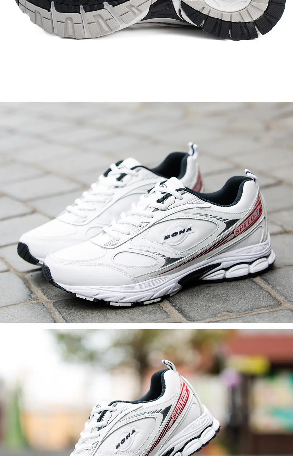 BONA/Новое поступление; классические стильные мужские кроссовки на шнуровке; Мужская Спортивная обувь; Уличная обувь для бега; кожаные кроссовки;