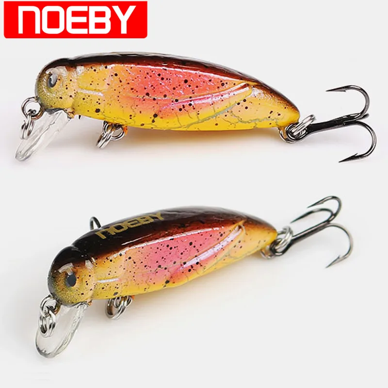 NOEBY NBL9158 2pcs/pack Insect Hard Lures Trout Fishing Wobblers Hard Baits Artificial Fishing