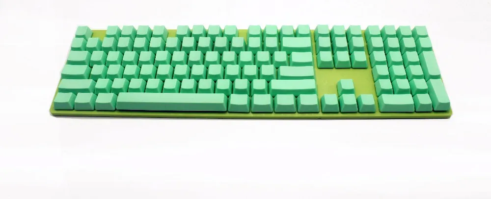 Крутая джазовая пустая 108 клавиша ANSI ISO раскладка Толстая PBT клавиша для OEM Cherry MX переключатели Механическая игровая клавиатура - Цвет: Mint Green