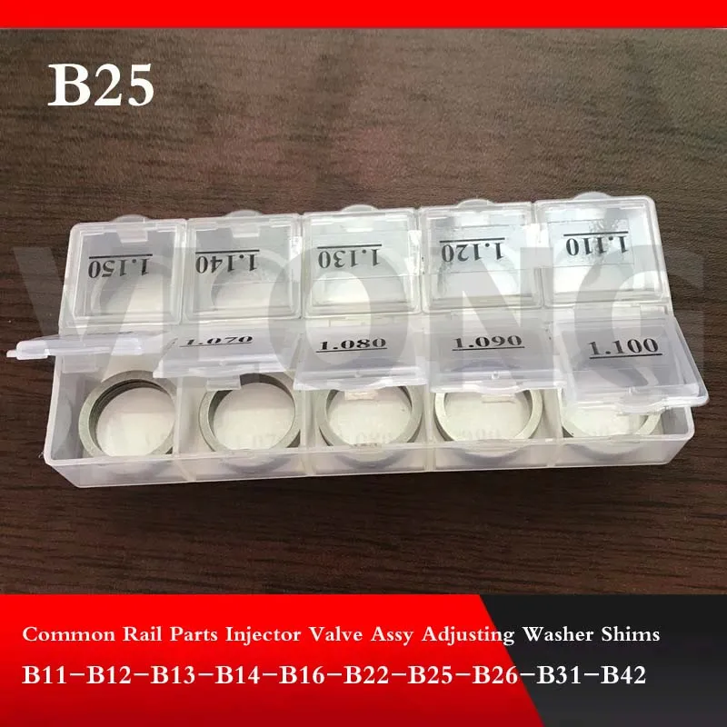 

100pcs/Lot B25 Common Rail Injector Repair Kits Adjusting Washers Shims Gasket