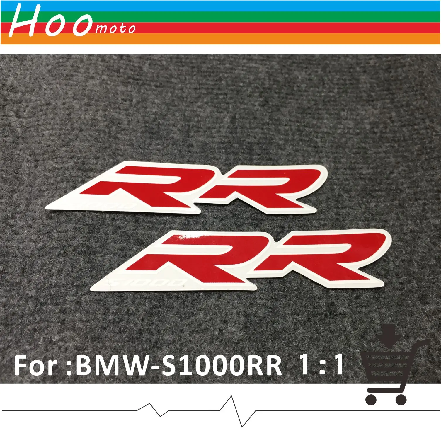 

For BMW S 1000 RR (Pair) New S1000RR Logo Decals Stickers Motorcycle High Quality DIY Fairing MOTO Car Stickers Decals 2 PSC