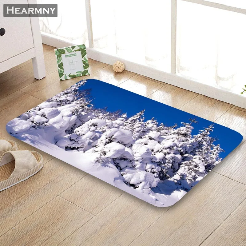 Günstig Nizza Schnee Szene Fußmatte Outdoor Boden Matte Hause Kreative Matte Super Weichen, Saugfähigen Bad Tür Eingang Matte 40X60 cm, 50x80 cm