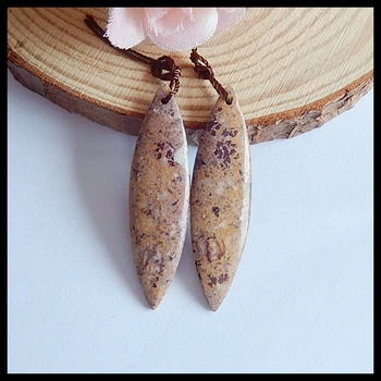 

Semiprecious stone jewelry earring,wholesale gemstone,Chohua Jasper fashion woman Earring,44x11x4mm,5.31g