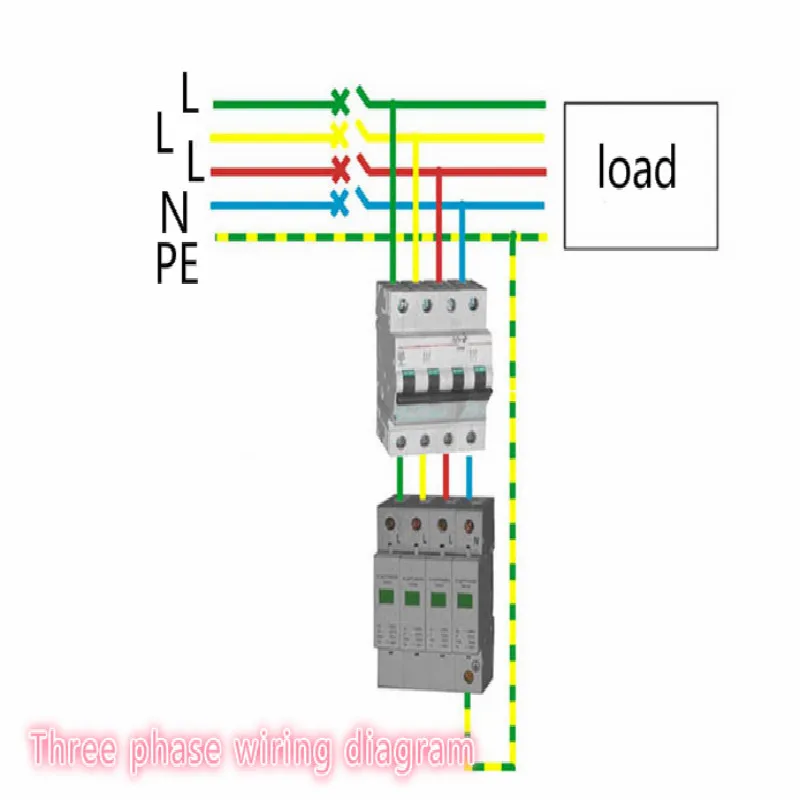 60KA 1P 2P 3P 4P сетевой фильтр Защита от перенапряжения автоматический выключатель Защита от перенапряжения