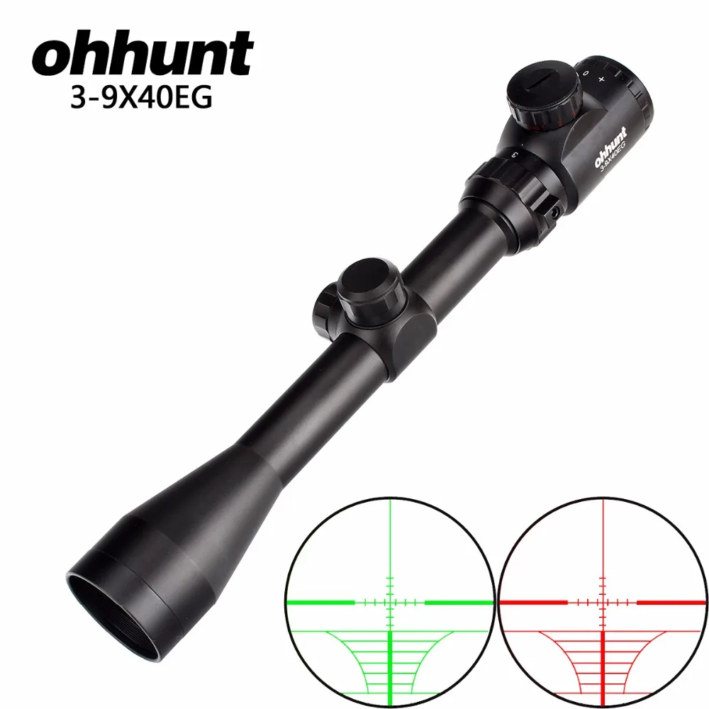 Ohhunt 3-9X40 дальномер Сетка Красный Зеленый с подсветкой прицел охотничий арбалет прицел для. 177. 22 калибра пневматические пистолеты