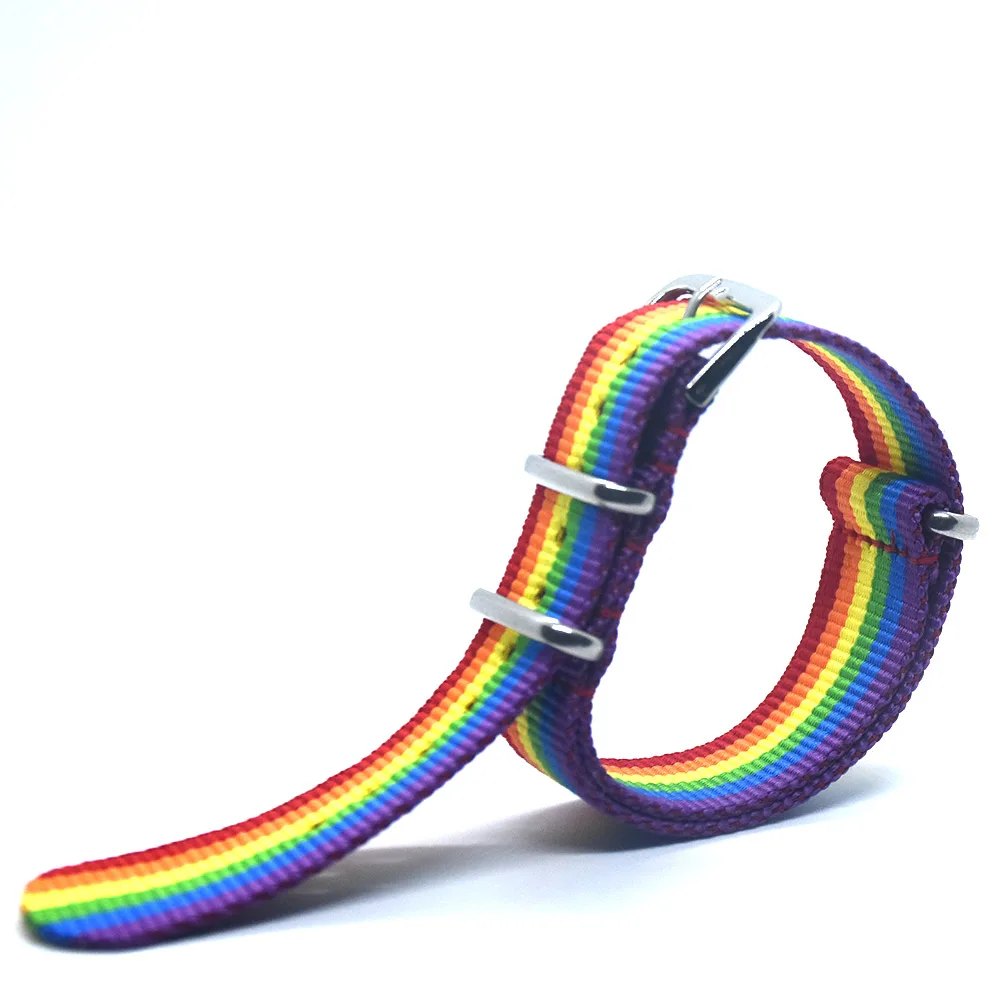

Selling Nylon NATO Bracelet 18mm 20mm 22mm 24mm Striped Rainbow ZULU Durable Strap Replacement Waterproof Bracelet Watch Band