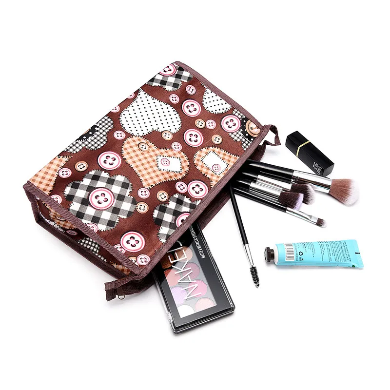 Многофункциональная дорожная сумка для хранения, ручная печать, женский макияж, сумка для хранения, сумка для макияжа, профессиональная сумка для макияжа D300619