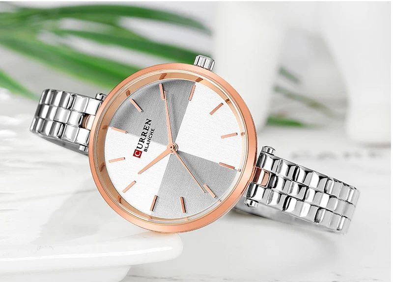 Curren женские часы из нержавеющей стали люксовый бренд простые женские часы Серебряные наручные часы для женщин Relogio Feminino