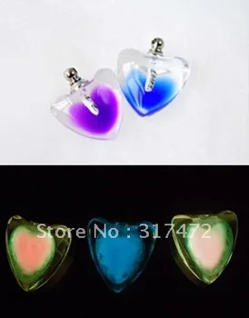 

Free shipping ! Essential oil Glass Vial pendant luminous in Dark Night DIY charm pendant