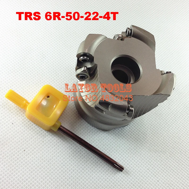 

TRS 6R-50-22-4T Face End Milling Cutter Indexable Flat Roughing Cutting ,CNC Milling Cutter