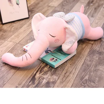 

80cm Large Plush Elephant Doll Toy Kids Sleeping Back Cushion Cute Stuffed Long Nose Elephant Baby Accompany Doll Xmas Gift