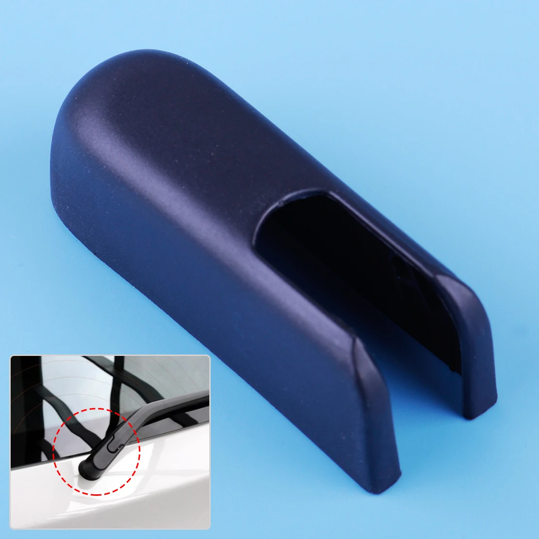 beler Black Plastic Rear Windshield Wiper Arm Nut Cover Cap Fit for BMW
