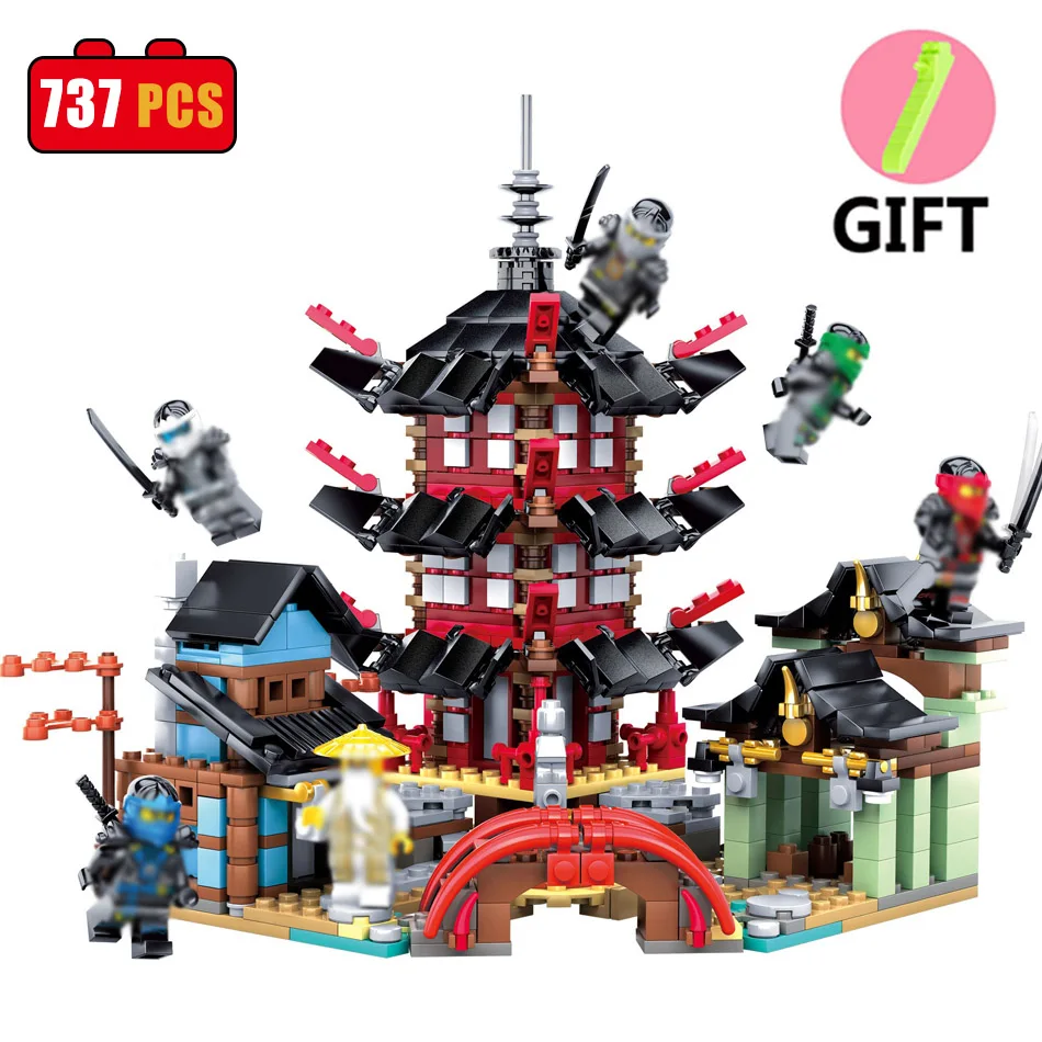 

Ninjagos Temple Action Figures Blocks Set Toys Compatible Legos Ninjago Movie War Building Brick Toys For Children Boys Gift Toy