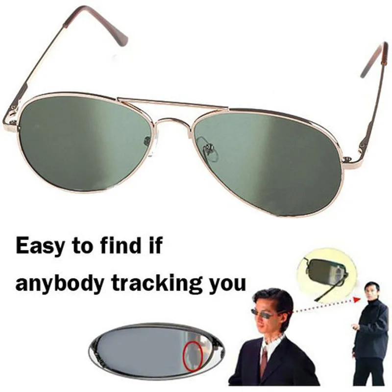 Hidden camera detector infrared camera detector camera detector signal detector Anti UV Anti-Tracking Sunglasses Anti-Track Monitor Rearview Aviator Glasses Anti Track Security Mirror