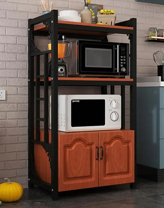 Kitchen racks floor space space home multi-layer microwave oven racks multi-function storage oven storage cabinet