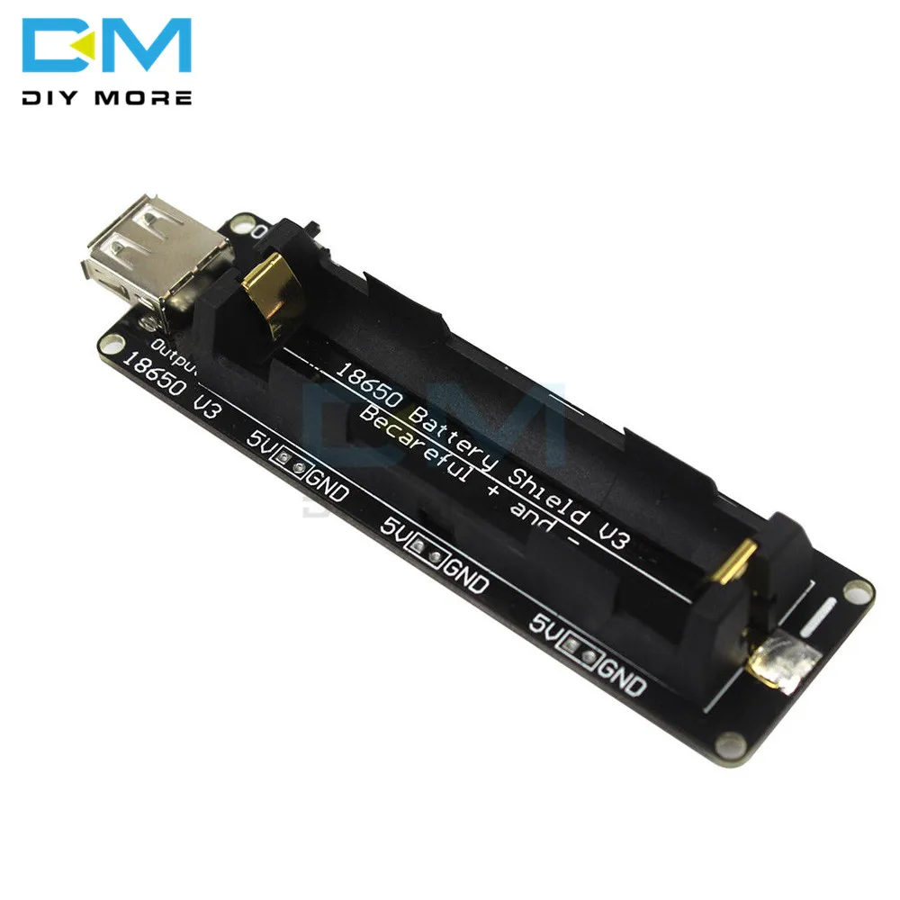 

ESP32 ESP32S For Wemos For Raspberry Pi 18650 Battery Charge Shield Board V3 Micro USB Port Type-A USB 0.5A For Arduino Charge