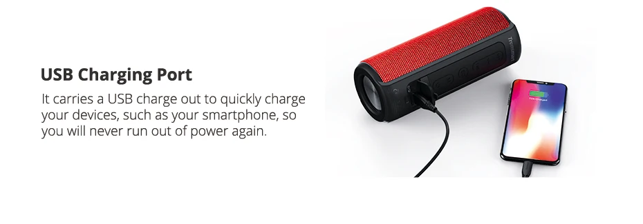 Tronsmart T6 Plus Bluetooth Speaker 40W Portable Speaker Deep Bass Soundbar with IPX6 Waterproof, Power Bank Function SoundPulse (6)