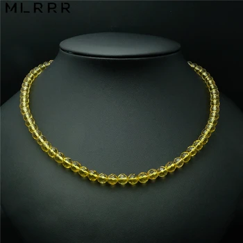 

Vintage Classic Natural Agates Stones Jewelry Delicate Luxurious Yellow Citrines Crystals Beaded Strand Choker Necklace