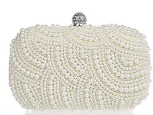 2016 kristall Perle Abendtasche Mode Frauen Kupplung Geldbörse Damen Kette H Tasche Braut Hochzeit Tasche SMYCYX-E0037