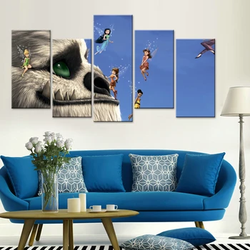 

5 piece canvas art Child room decoration Nordic movie wall posters HD print anime oil paintings Modular pictures home decor