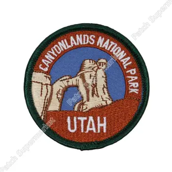 

Hiking Travel Souvenir "Utah Canyonlands National Park" Patches Clothes Tshirt TRANSFER MOTIF APPLIQUE Clothing Iron On Badge