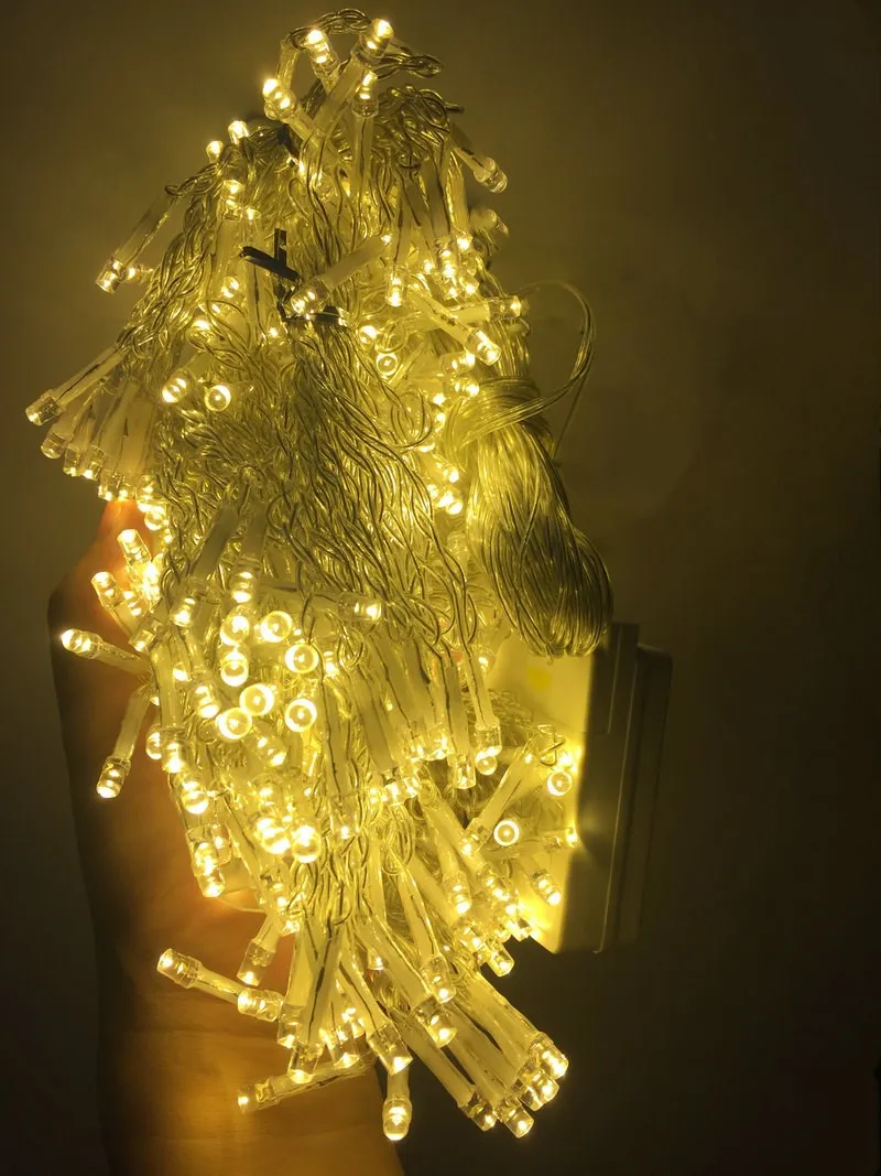 3 м x 2 м 208 светодиодов сосулька занавес гирлянда Сказочный свет Рождество для свадьбы дома и сада вечерние висящие декорации Настенный декор-белый/WW - Испускаемый цвет: WARM WHITE