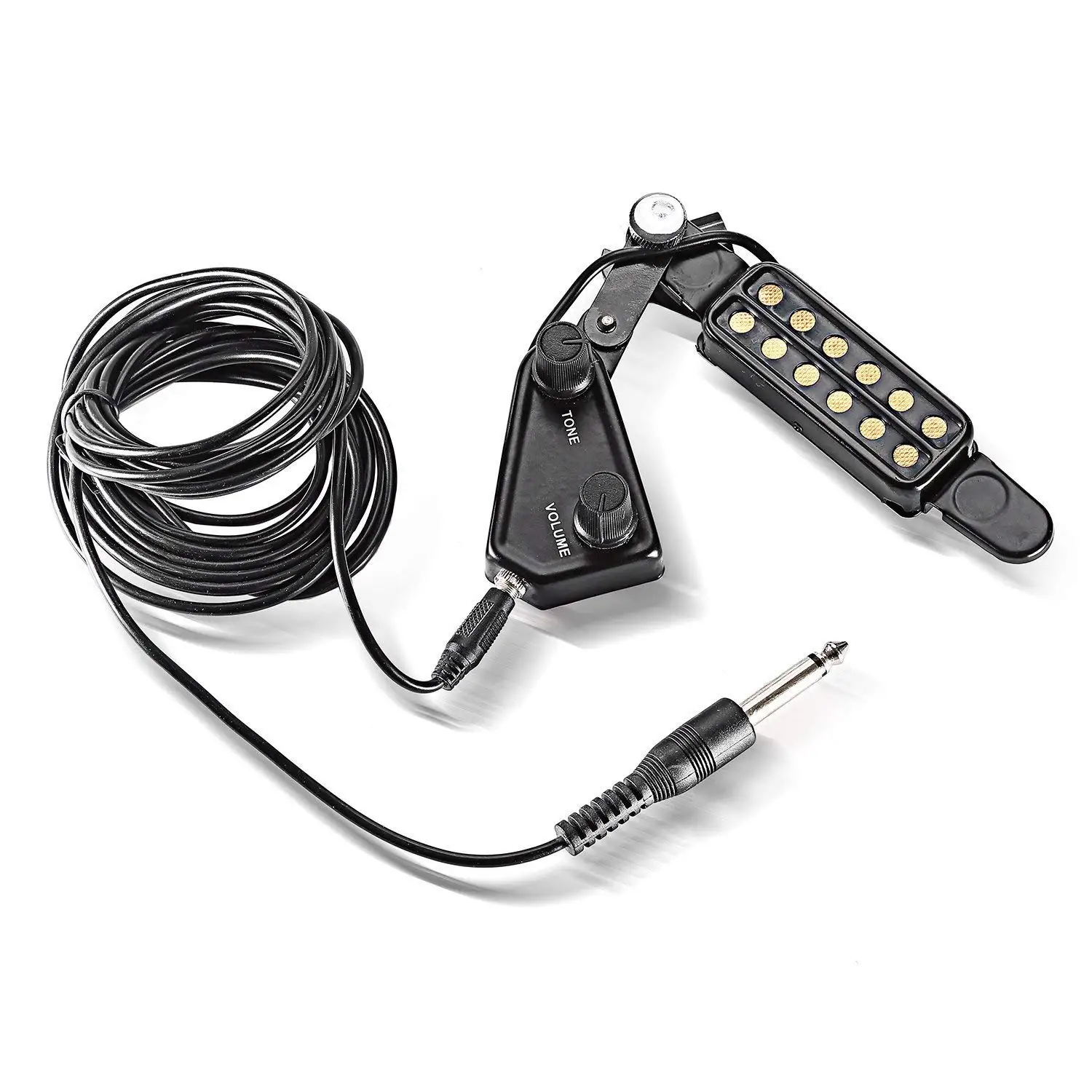 

HLBY-12 Sound Hole Guitar Pickup Acoustic Electric Transducer for Acoustic Guitar Magnetic Preamp with Tone and Volume Control
