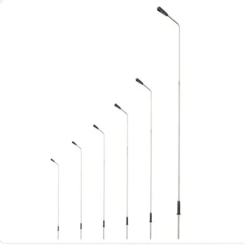 50 Pcs 1/75-1/1000 Skala Model Kereta Api Jalan Baja Lampu Tiang Lampu dengan DC 3V LED Model Mainan Aksesori bangunan Model Kit