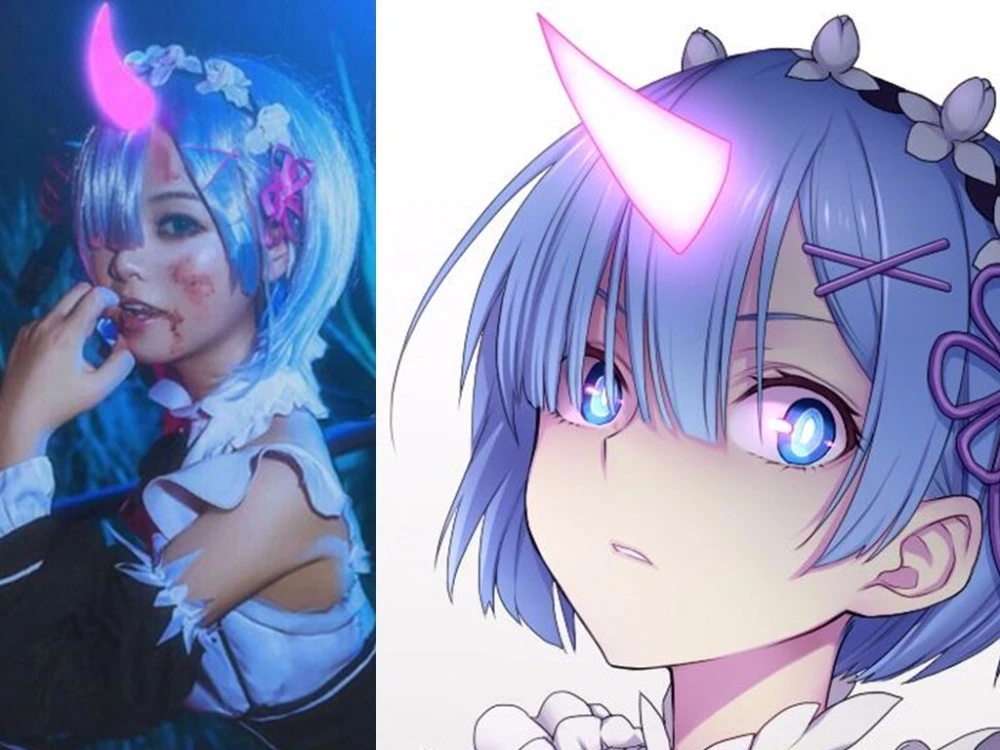 Re Zero Kara Hajimeru Isekai Seikatsu Ram Rem Devil Horns Cosplay Prop Horn Frames Cosplay Bobhorn Tweeter Aliexpress