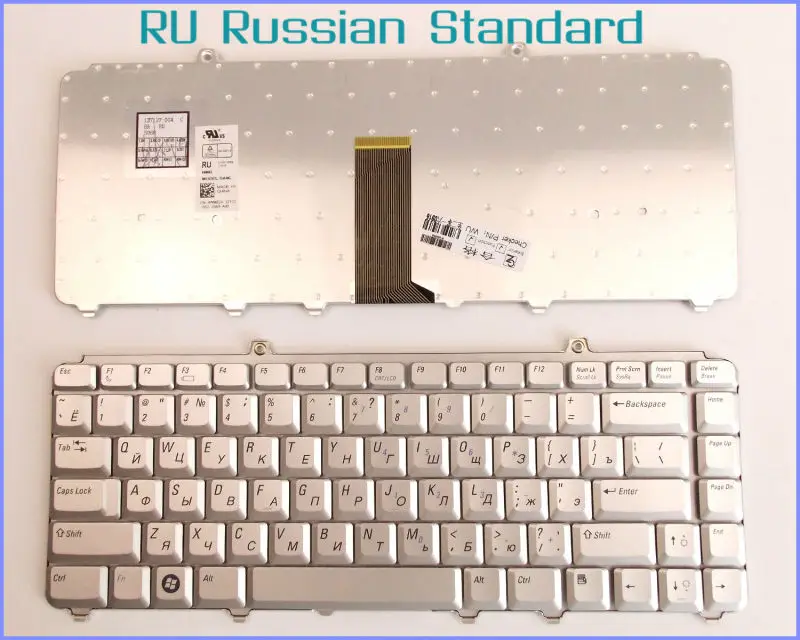 Русская версия RU Клавиатура для ноутбука Dell Vostro 1400 1500 500 1000 Silver | Компьютеры и офис