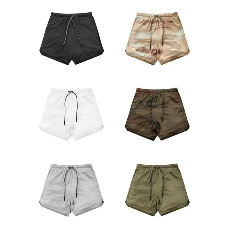 Новые мужские шорты для бега мужские s 2 в 1 спортивные мужские двухслойные быстросохнущие спортивные шорты для бега