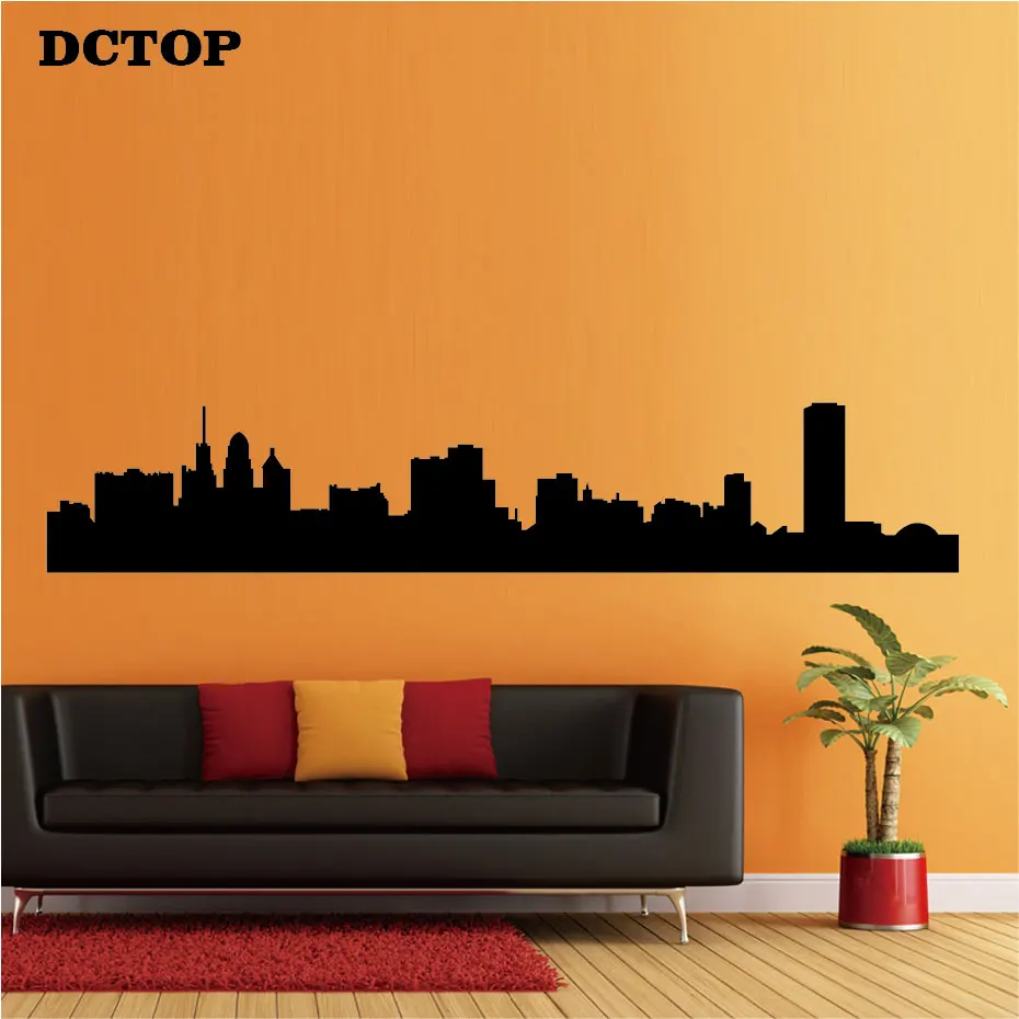New York City Skyline Buffalo Настенная Наклейка для гостиной спальни наклейки дивана фон