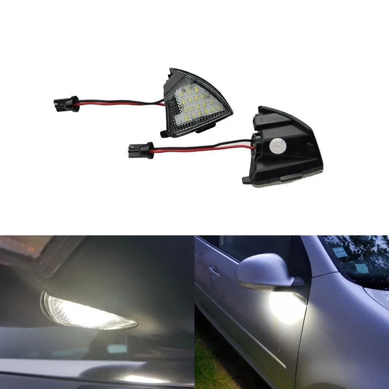 

Fits For MK5 MKV Golf 5 Passat B6 CC EOS Rabbit Golf 5 6 Variant Led Under Mirror Side Puddle Lights CANbus No Error