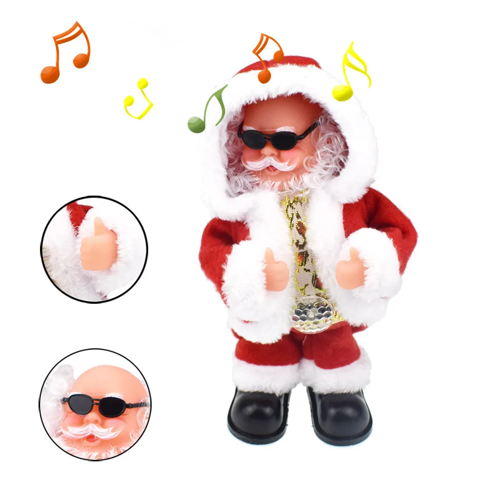 Рождественский подарок мультяшная классная анимированная Рождественская Поющая Музыкальная кукла Санта Клаус электрическая игрушка
