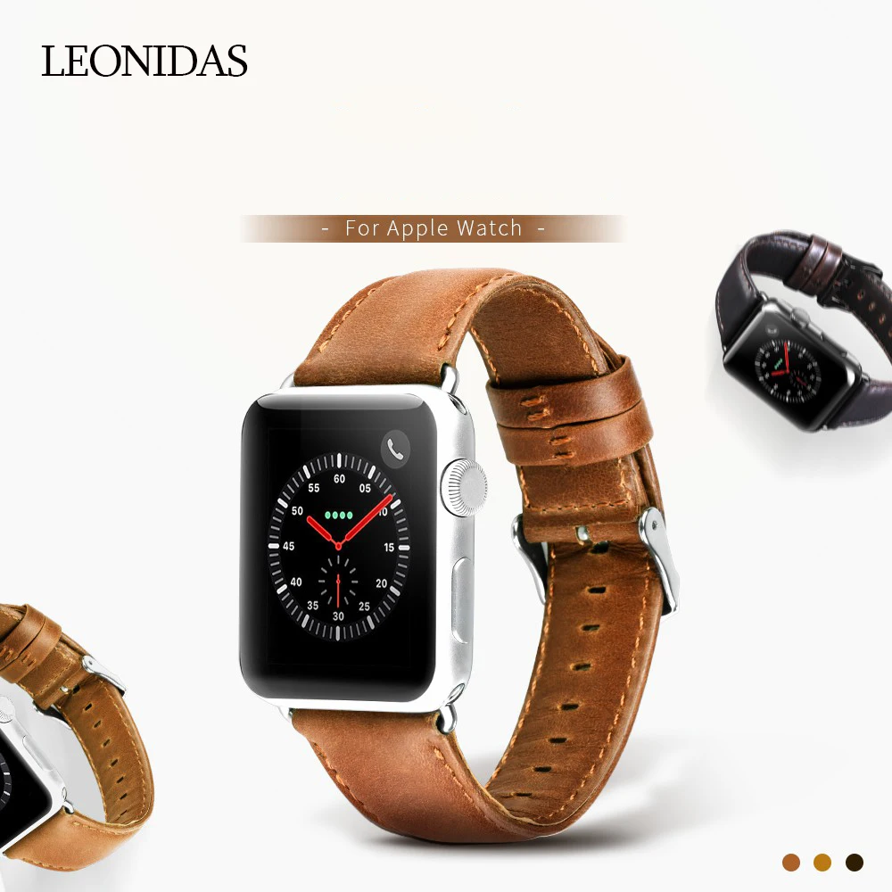 Оригинальный ремешок из натуральной кожи для Apple Watch Band 42 мм 38 воловья кожа