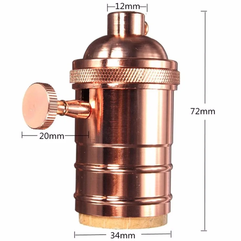 Bases da Lâmpada vindima edison lâmpada soquete e27 Body Color : Copper/black/rose Gold/chrome/antique Brass/red Antique Brass
