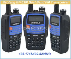 Цвет СИНИЙ baofeng BF-530I 136-174 MHz и 400-520 MHz двухдиапазонный 5 W/1 W 128CH FM 65-108 MHz с бесплатными наушниками Портативное двухстороннее радио