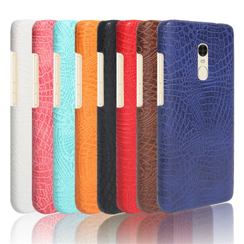 Xiaomi Redmi Note 4 phone bag case Luxury Crocodile Skin PU leather