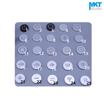 

10Pcs Sample Symbol Icon Switch Cap For 6*6mm Tactile Momentary LED Switch